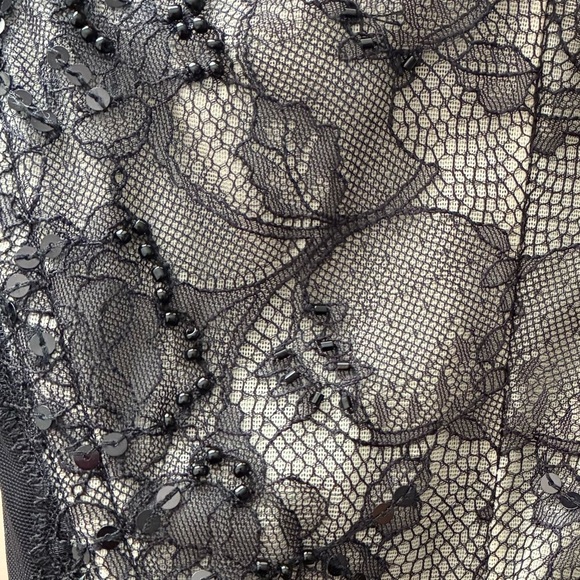 H&M Beaded Black Lace Bustier Bra Corset Top 6 - Picture 11 of 13